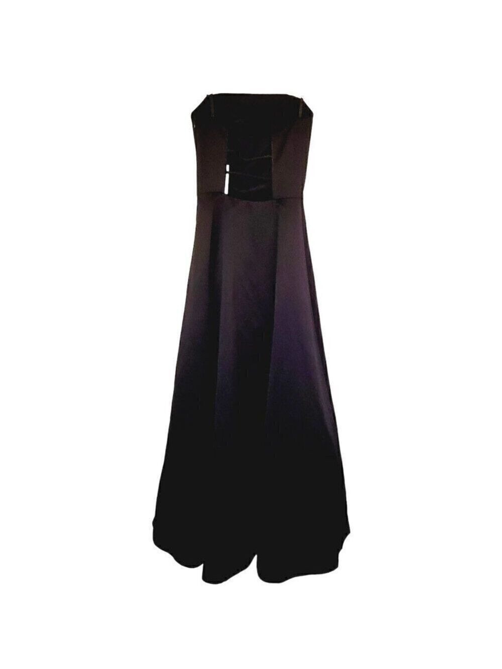 J. Peterman Strapless Black Evening Gown Fitted Waist Ladder Back Women's SZ 2 - Picture 2 of 16